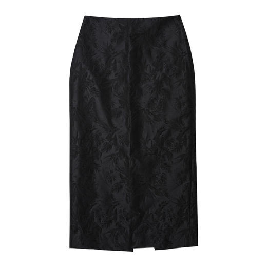 西嘉BQ2402071C+IMPRESS/西嘉新中式开衩半裙女直筒东方美学提花肌理感立裁优雅 商品图2