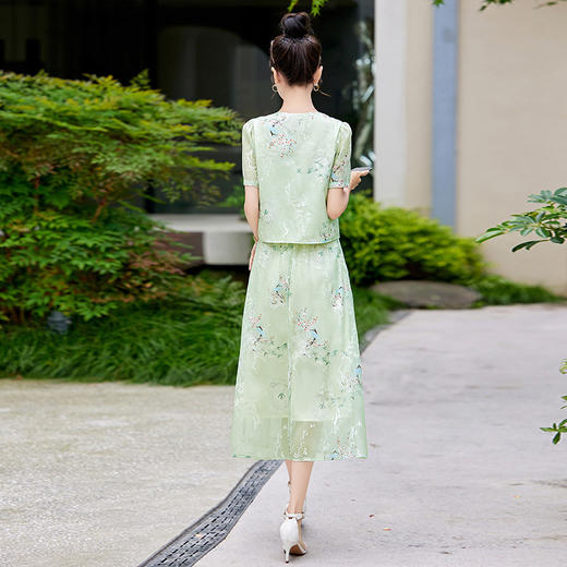 新中式复古高级感，洋气减龄连衣裙两件套HR-MDNMDN8836 商品图2