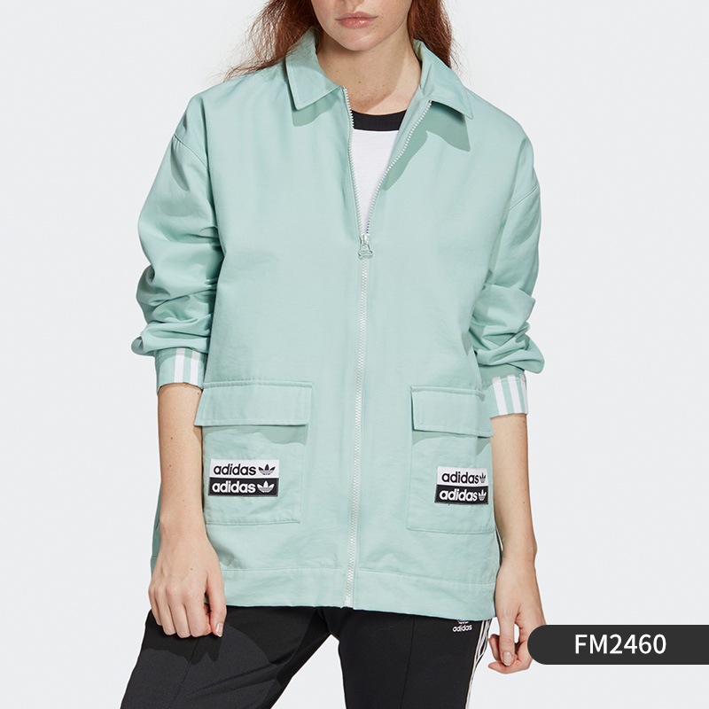 元旦超值抢购 （YY）adidas/阿迪达斯  三叶草 JACKET 女子休闲运动茄克外套 FM2460