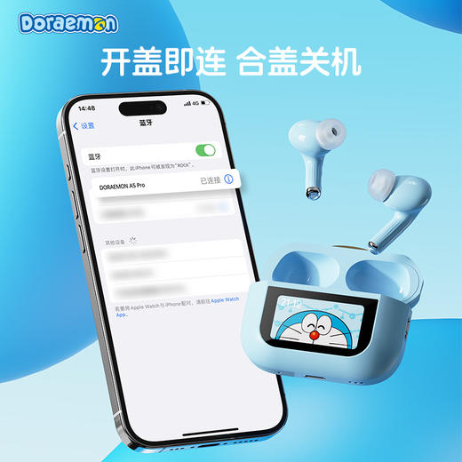 ROCK 哆啦A梦 A5 Pro 智能屏ANC主动降噪蓝牙耳机 商品图8