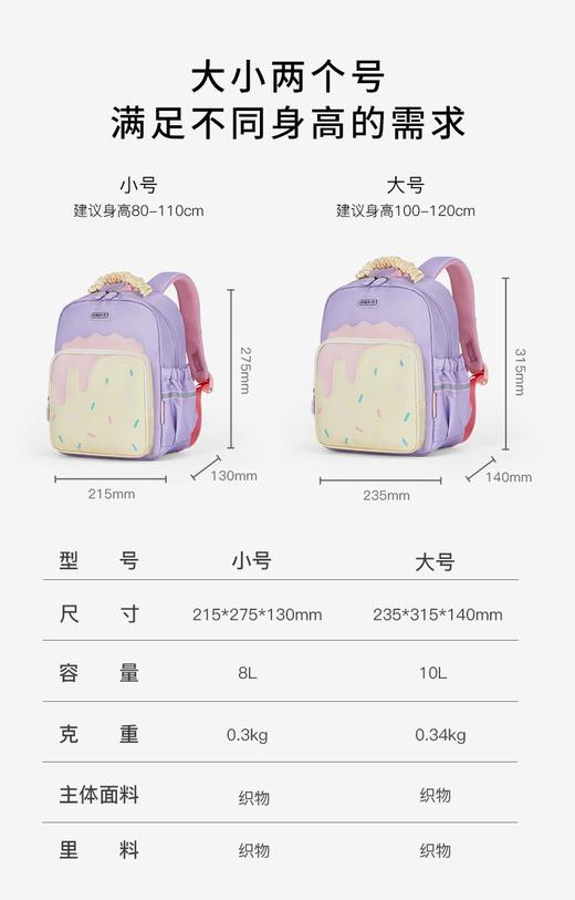 【幼儿园必备】卡拉羊超轻云朵小童包游乐场系列抑菌双肩包S6341/L 商品图10