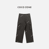 COCO ZONE ”户外工装“夏季复古松紧腰工装裤百搭直筒休闲裤CC1B1378 商品缩略图1