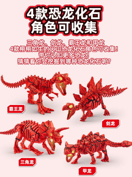 ZURU 乐波恐龙火山化石发掘者 男孩盲盒玩具摆件礼物 8岁+ 商品图5