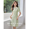 【专属特价】熙世界薄荷绿小香风Polo领连衣裙2025夏新款休闲甜美泡泡袖裙子 商品缩略图2