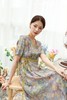ELLA JADE 复古中国风系带碎花连衣裙 13065 商品缩略图0