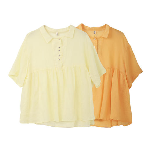 文艺减龄苎麻上衣 商品图0