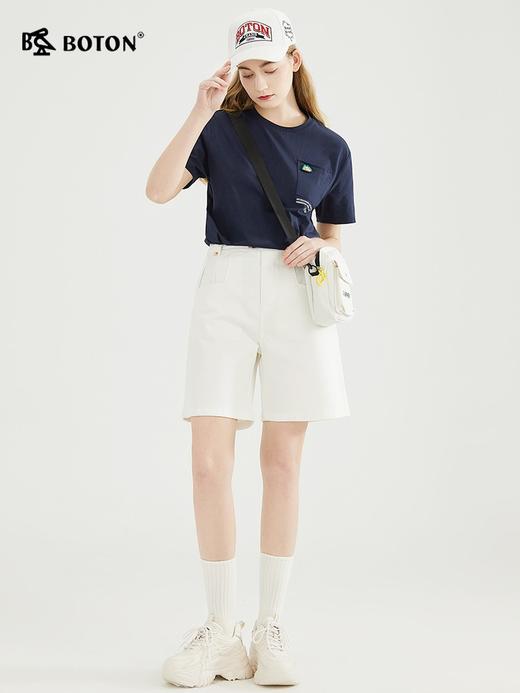 【垂坠挺括】波顿年春夏女士宽松圆领短袖t恤高端LT295223 商品图4