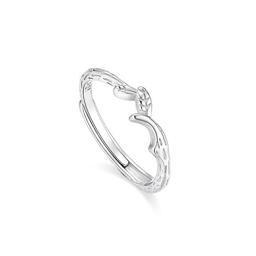 卡蒂罗/KADER 枝与叶情侣对戒 925银森系枝叶造型简约大气开口可调节素圈一对 爱意缠绵浪漫甜蜜配饰 520送女生 商品图3