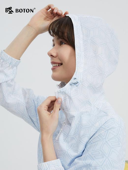 波顿年春夏防晒衣女士连帽印花外套高端运动美式休闲上衣LJ916124 商品图3