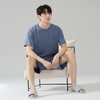  猫人男士短袖格纹蓝色家居服睡衣单套装KYM-5342 商品缩略图2