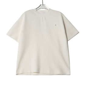 23103夏季男女新款纯色潮流爱心绣标设计感圆领短袖T恤