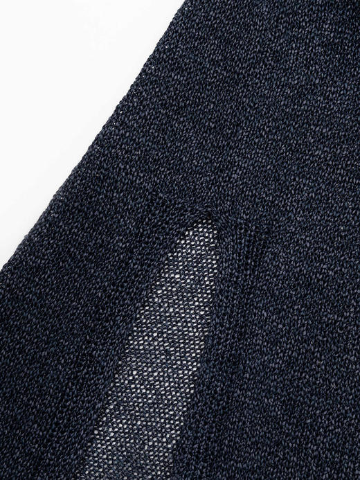 COCO ZONE "蓝莓“夏季新款简约时尚长袖上衣镂空透气百搭针织衫CC2B0914 商品图6