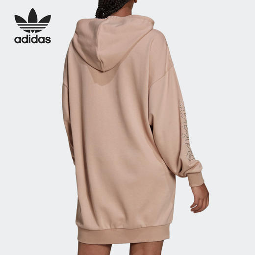 元旦超值抢购（YY）adidas/阿迪达斯 三叶草女子连帽长袖连衣裙 HF9208 商品图1