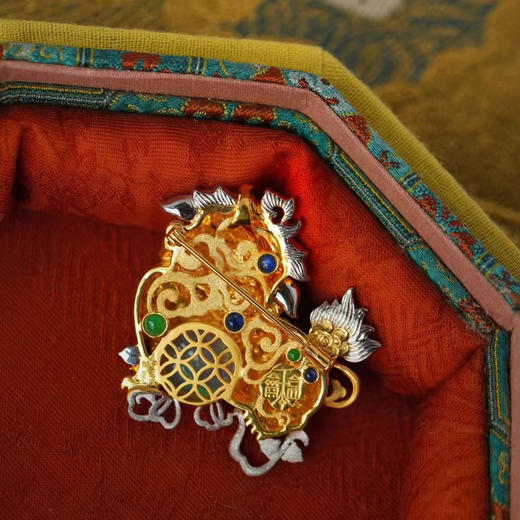 龢盒原创 有球必应，招财瑞狮胸针吊坠二用 商品图2