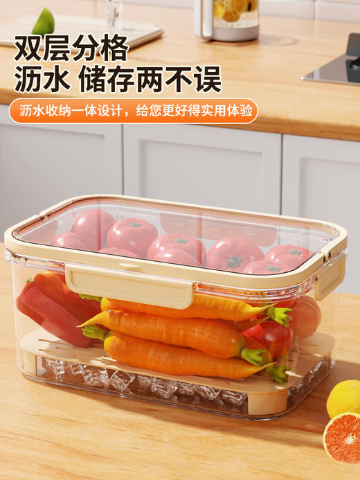 【2500ML容量 赠送冰袋】水果便当盒便携外出冰盒食品级保鲜盒移动小冰箱野餐外带保冷盒子 商品图2