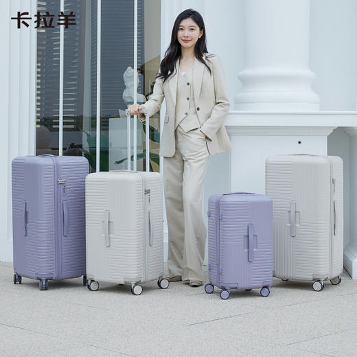 卡拉羊云朵魔方体箱纯PC防划耐磨万向轮行李箱 罗马假日CX8122 商品图8