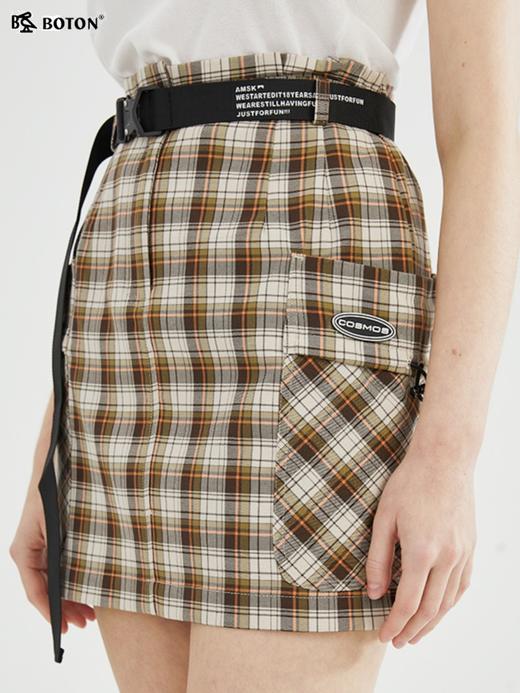 【复古经典】波顿年春夏女士短款格子半身裙高端时尚百搭LK218223 商品图2
