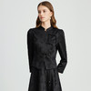 EITIE爱特爱清冷感黑色中式立领不对称暗纹衬衫上衣秋季新款C2413412 商品缩略图2