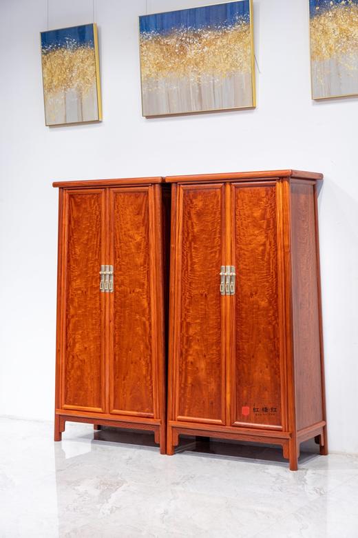 红桥红  家具严选  缅甸花梨（大果紫檀）【179 嘉木堂明式素面 圆角柜 】 商品图1