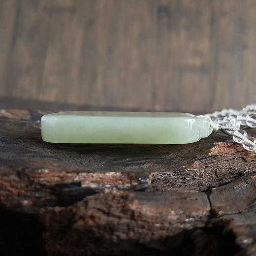 【天然正品】天然青海料平安无事牌和田玉（吉祥、如意）吊坠项链现售价：980！特价 230524NJ18 商品图3