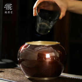 鹤鼎堂于飞系列乐胥建水镜面（铜包银）（缺货）