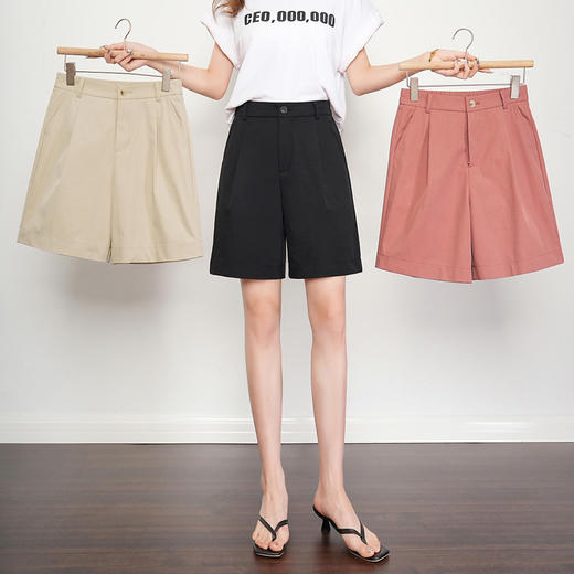 西装短裤女士中裤，休闲五分裤阔腿裤宽松小个子MFE8999 商品图2
