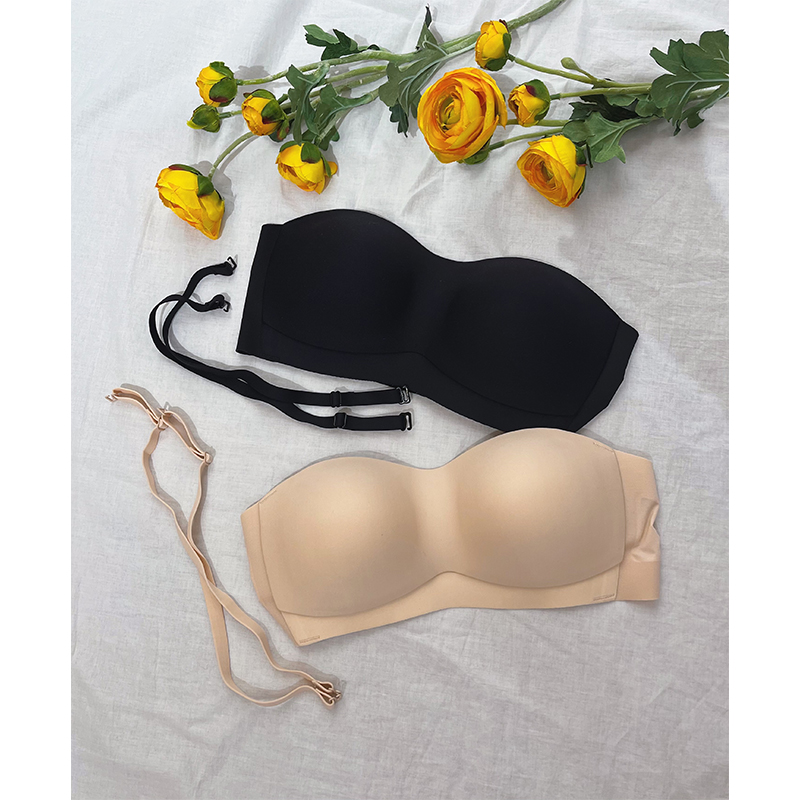 【活动商品，不退不换】防滑抹胸内衣 蚕丝内里 贴心呵护 全氨防滑 亲肤舒适 可拆卸肩带 解锁穿法~