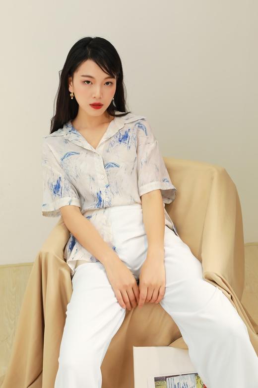 LNNNS 米色涂鸦印花衬衫 12706 商品图2