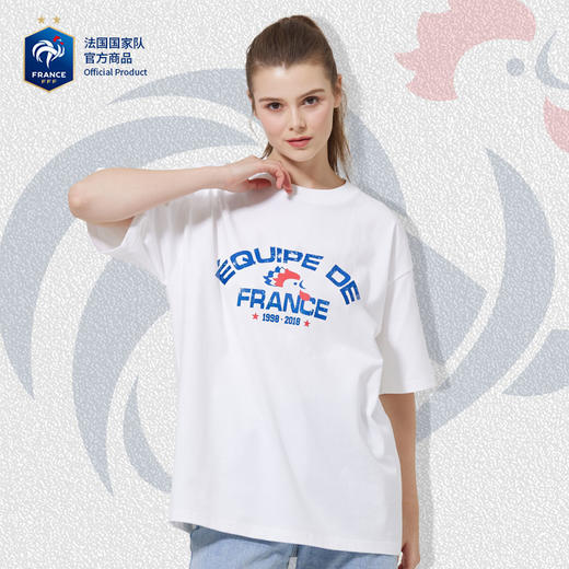 【官方正版】法国国家队 |白色助威印花T恤欧洲杯款球迷运动短袖夏 商品图2