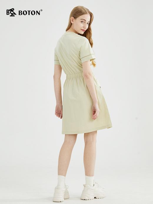 【束腰显瘦】波顿春夏女士草绿色连衣裙高端时尚修身休闲LD237223 商品图1