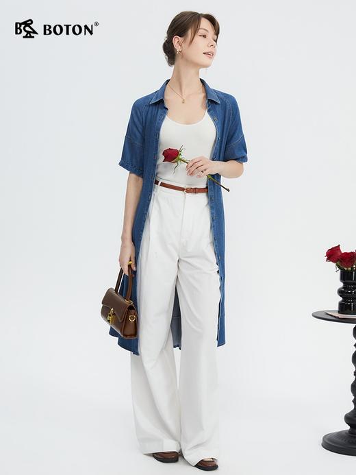 波顿女士春夏季冰爽牛仔连衣裙美式休闲高级感时尚裙子LD252224 商品图1