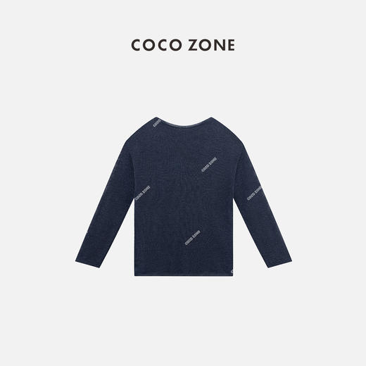 COCO ZONE "蓝莓“夏季新款简约时尚长袖上衣镂空透气百搭针织衫CC2B0914 商品图1