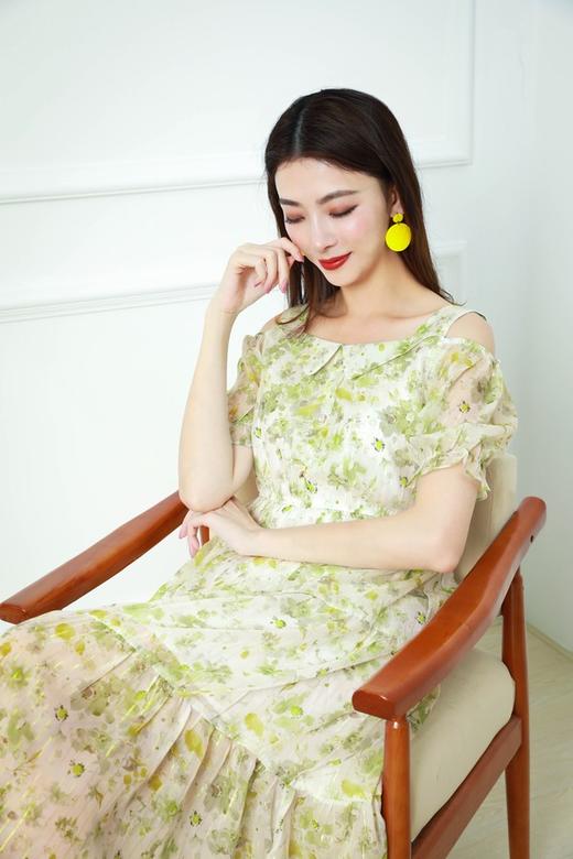 SUMMER & SAGE 吊带露肩花卉连衣裙 12746 商品图1