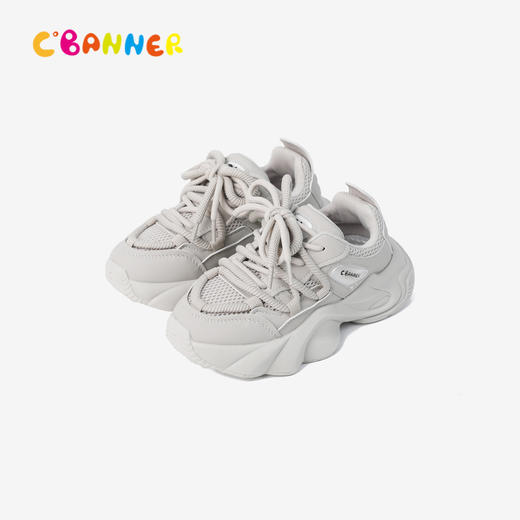 千百度童鞋厚底老爹鞋少女鞋秋季增高透气网面运动休闲鞋A24480307 商品图5