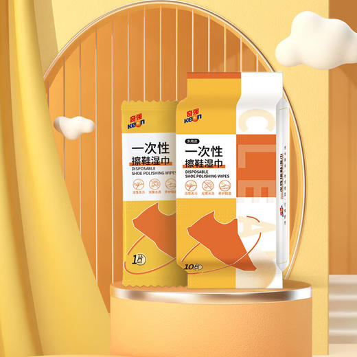 奇强擦鞋湿巾10片*(15cmx20cm)/5包/组 商品图3