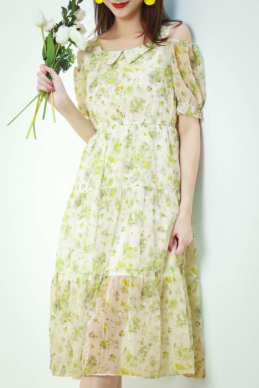 SUMMER & SAGE 吊带露肩花卉连衣裙 12746 商品图3