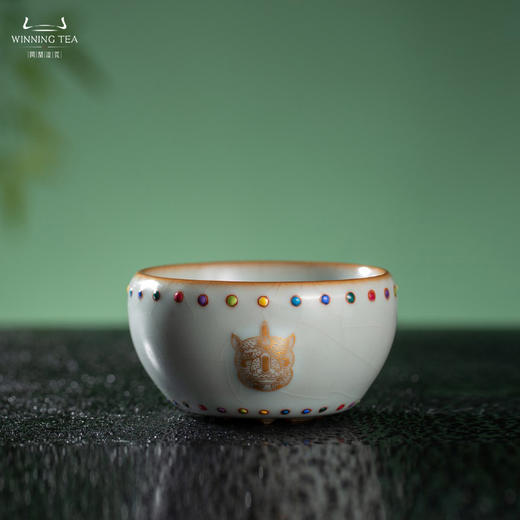 问鼎汝瓷天青七宝战鼓杯（虎首）（牛首）（缺货） 商品图2