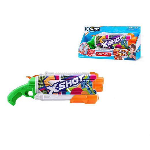 800ml容量 射程约9m | 新西兰ZURU  X特攻炫彩皮肤召唤者速充水枪 儿童男玩具水枪打水仗喷水抽拉呲水 5岁+ 商品图0