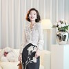 西子/"复古蕾丝"风刺绣开衫米白色V领气质时尚修身打底/K0601 商品缩略图0