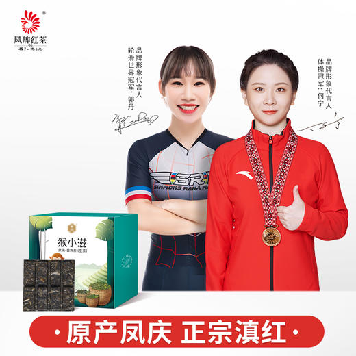 凤牌红茶云南凤庆滇红茶猴小滋泉涌200g普洱生茶巧克力块普洱茶 商品图0