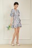 L.Fleuri V领泡泡袖荷叶边印花连衣裙 12357 商品缩略图4