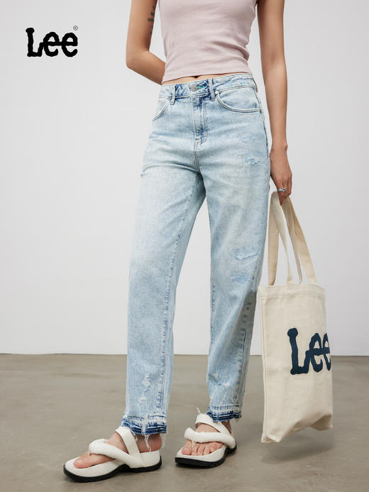 Lee夏411裤型高腰锥形凉凉裤女牛仔裤LWB1004116US00FA01226 商品图2