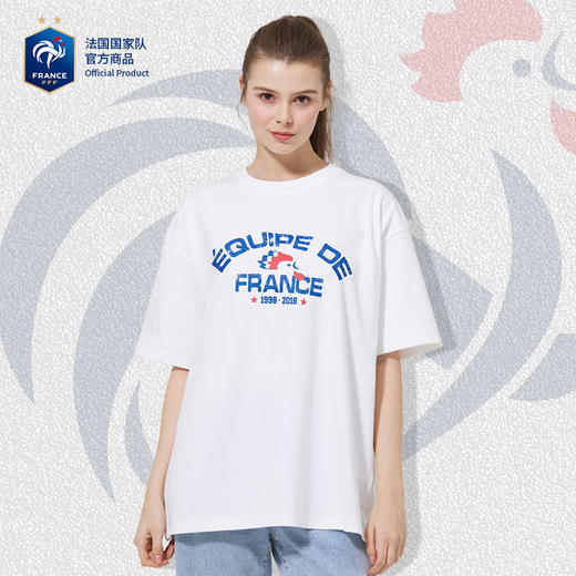 【官方正版】法国国家队 |白色助威印花T恤欧洲杯款球迷运动短袖夏 商品图4