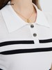 波顿女士春夏条纹T恤针织polo衫美式休闲高端短袖上衣LU108224 商品缩略图3