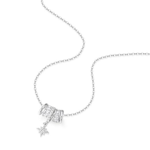 卡蒂罗/KADER 流光雪环项链 925银璀璨圆环梦幻雪花轻奢时尚可调节锁骨链 满钻吸睛优雅气质配饰 妈妈女神礼盒款 商品图1