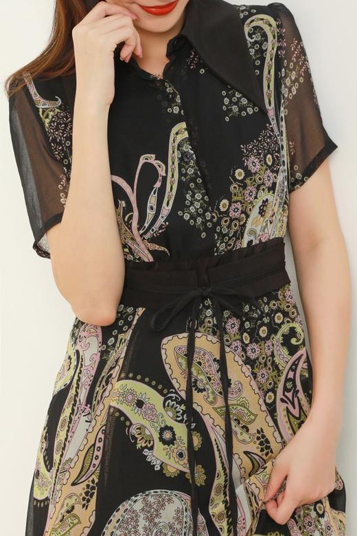 ELLA JADE 翻领收腰印花连衣裙 12771 商品图3