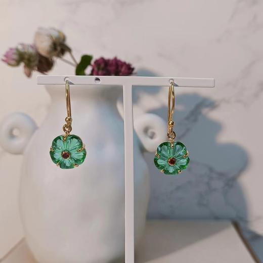 北京仓｜Leticia Ponti- Iris Tiny-磷灰石色 水晶 耳环［法国设计师］ 商品图1