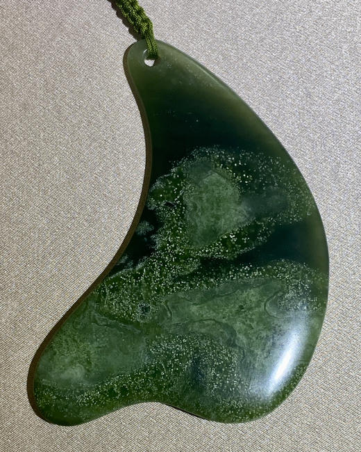 和田玉（青玉）挂件--刮痧板 商品图2