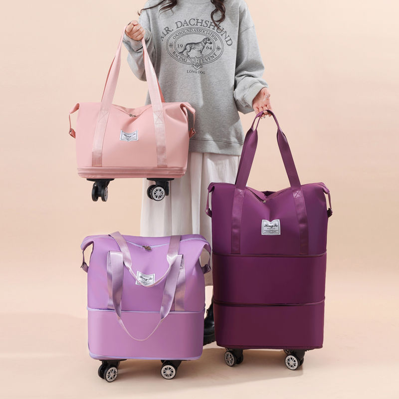 TZF-旅行袋超大容量手提大容量滑轮防水行李袋待产收纳短途出差旅行包