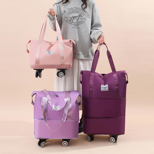 TZF-旅行袋超大容量手提大容量滑轮防水行李袋待产收纳短途出差旅行包 商品图0